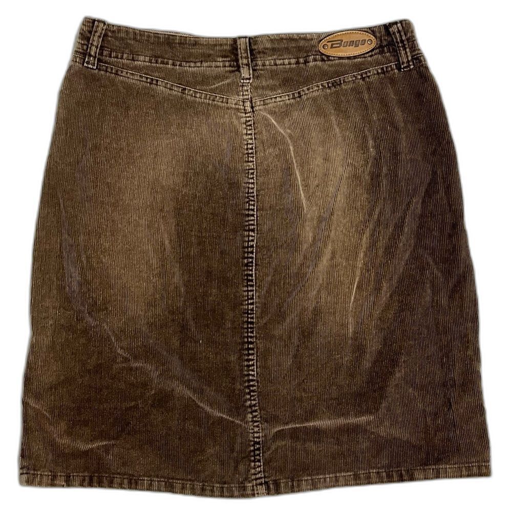 Bongo Jeans Brown Corduroy Hipster Skirt with Pockets Women’s Size 7 - Picture 12 of 14